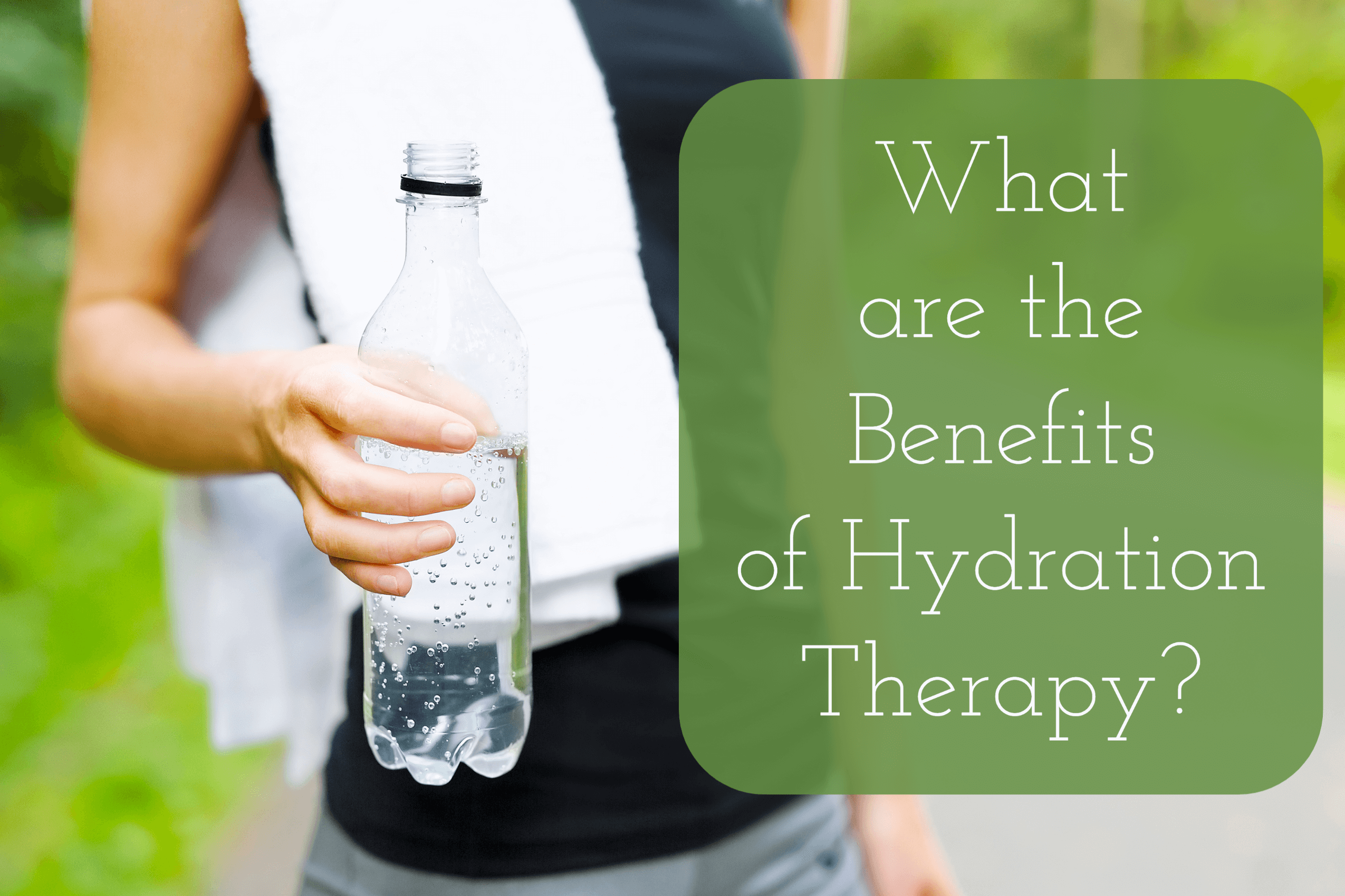 A runner hydrating during a workout