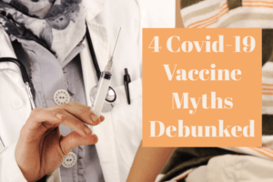 A doctor administering a Covid-19 vaccination