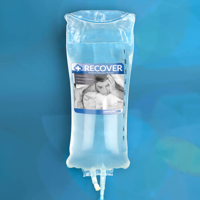 Recover hangover infusion therapy IV bag